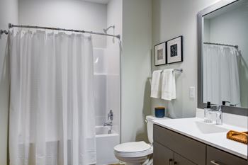 Enclosed shower and soaking tub